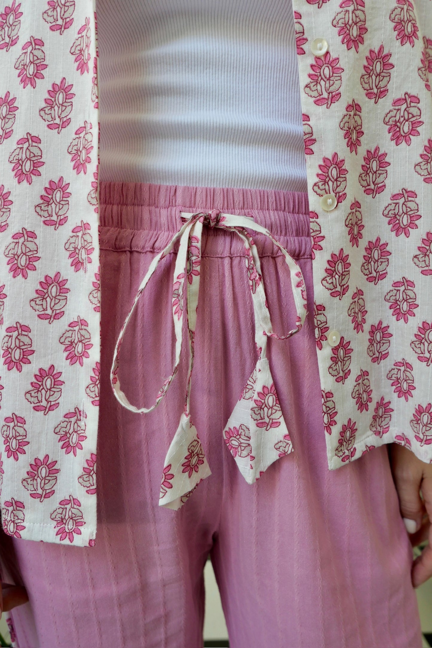 Fiji Short Sleeve Pants Set