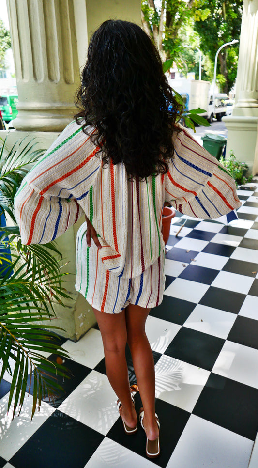 Amalfi Striped Short Set