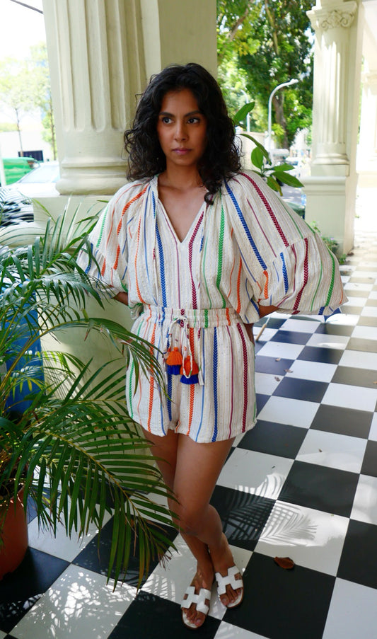 Amalfi Striped Short Set