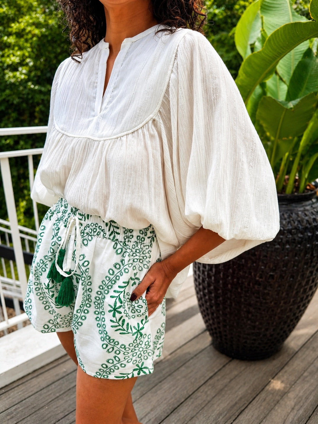 Cali Mixed Print Shorts Set