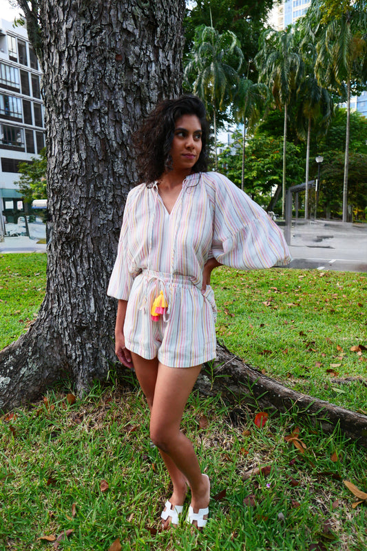 Amalfi Striped Shorts Set