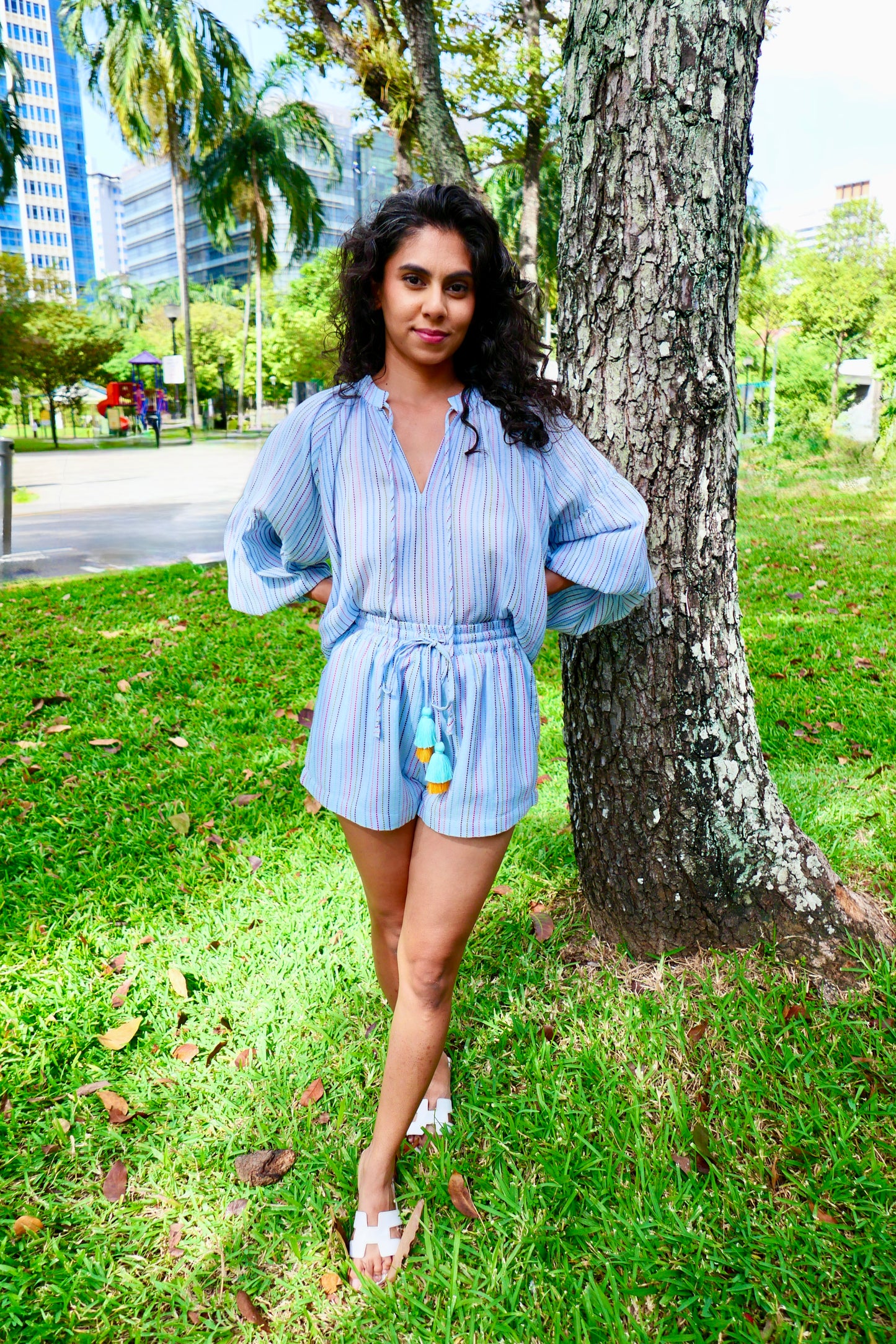 Amalfi Striped Shorts Set