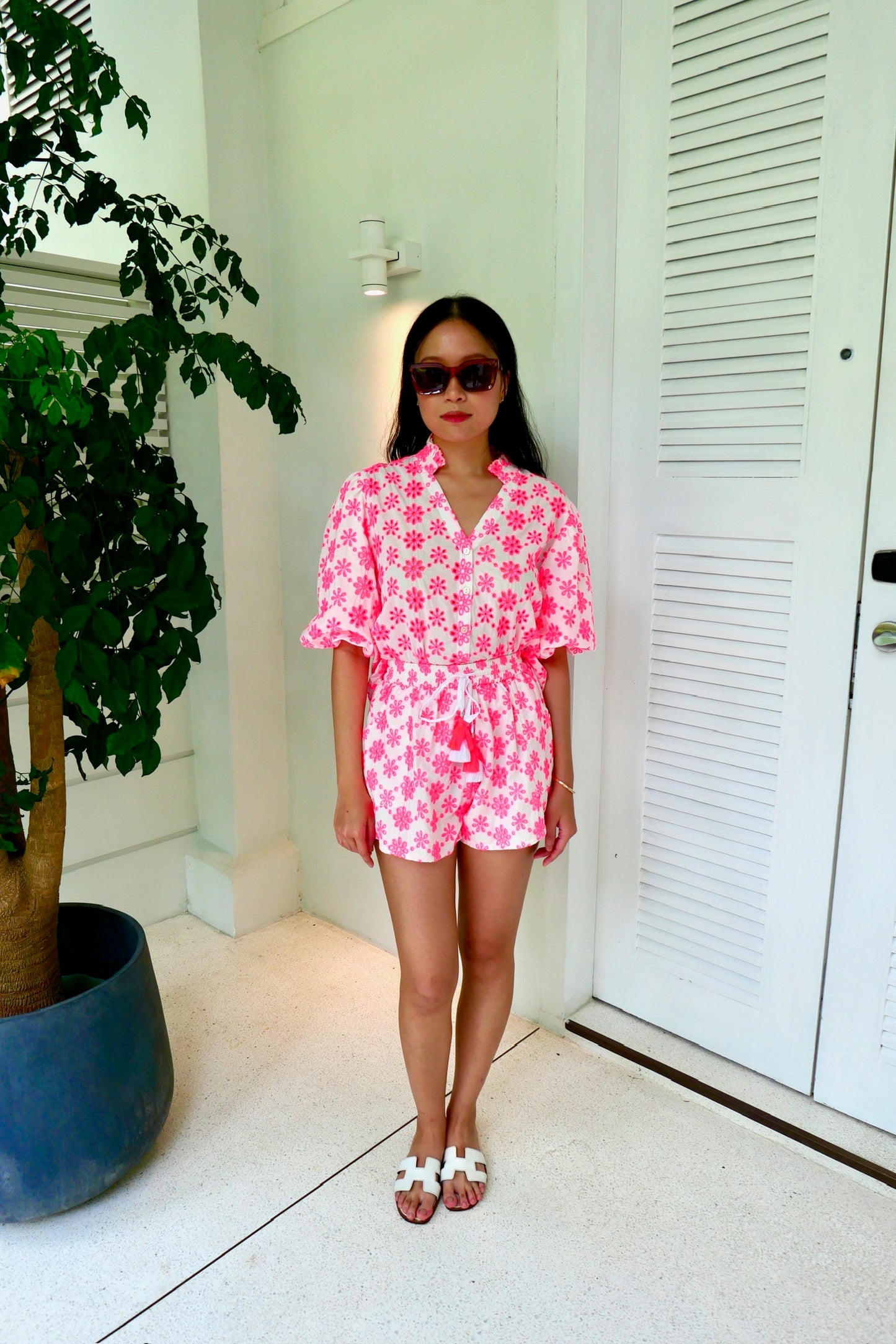 Elba Eyelet Shorts Set