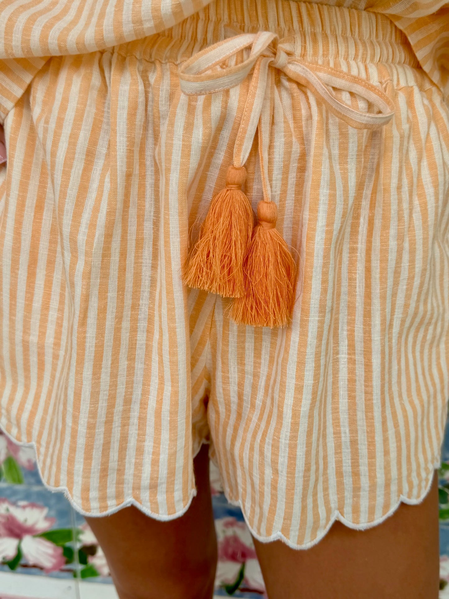 Mallorca Scalloped Shorts Set