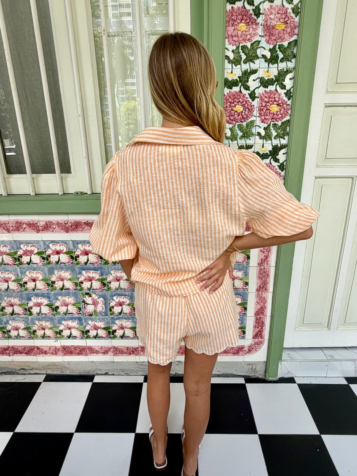 Mallorca Scalloped Shorts Set