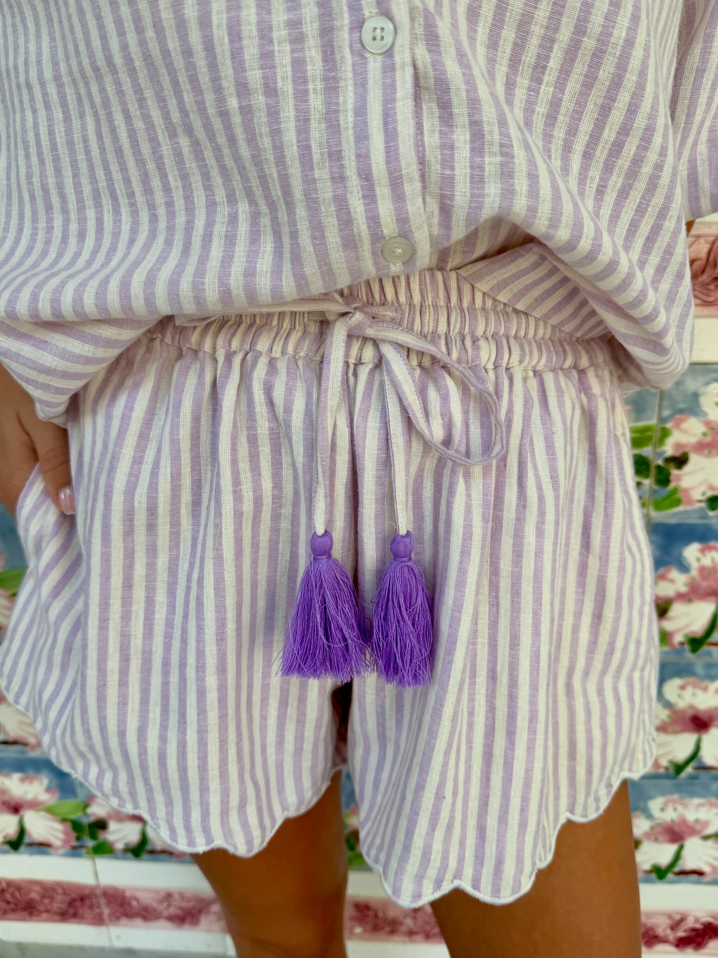 Mallorca Scalloped Shorts Set