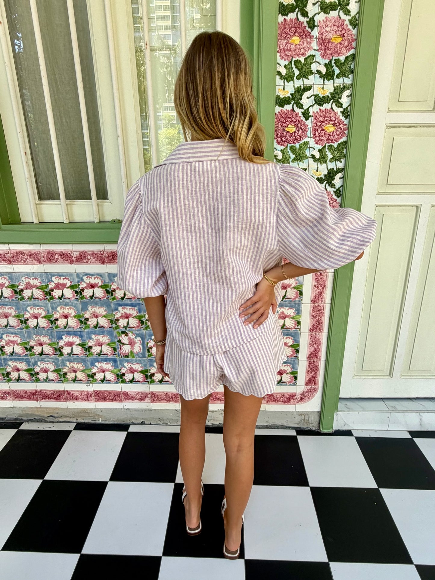Mallorca Scalloped Shorts Set