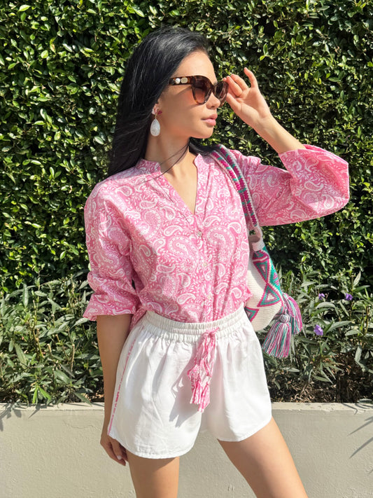 Hamptons Paisley Shorts Set